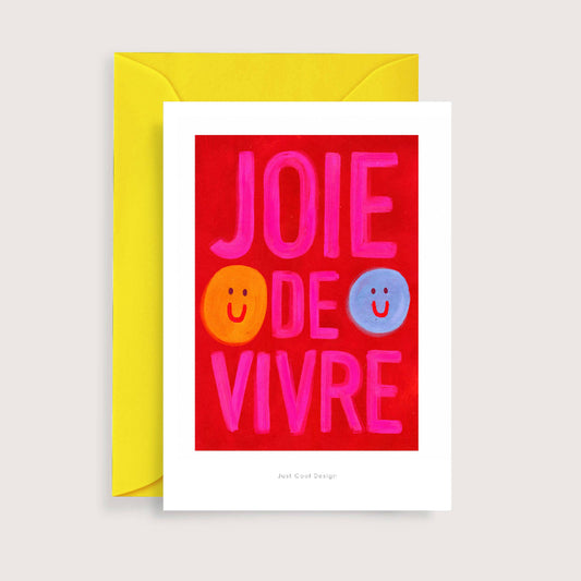 Carte Mini impression d'art Joie de vivre