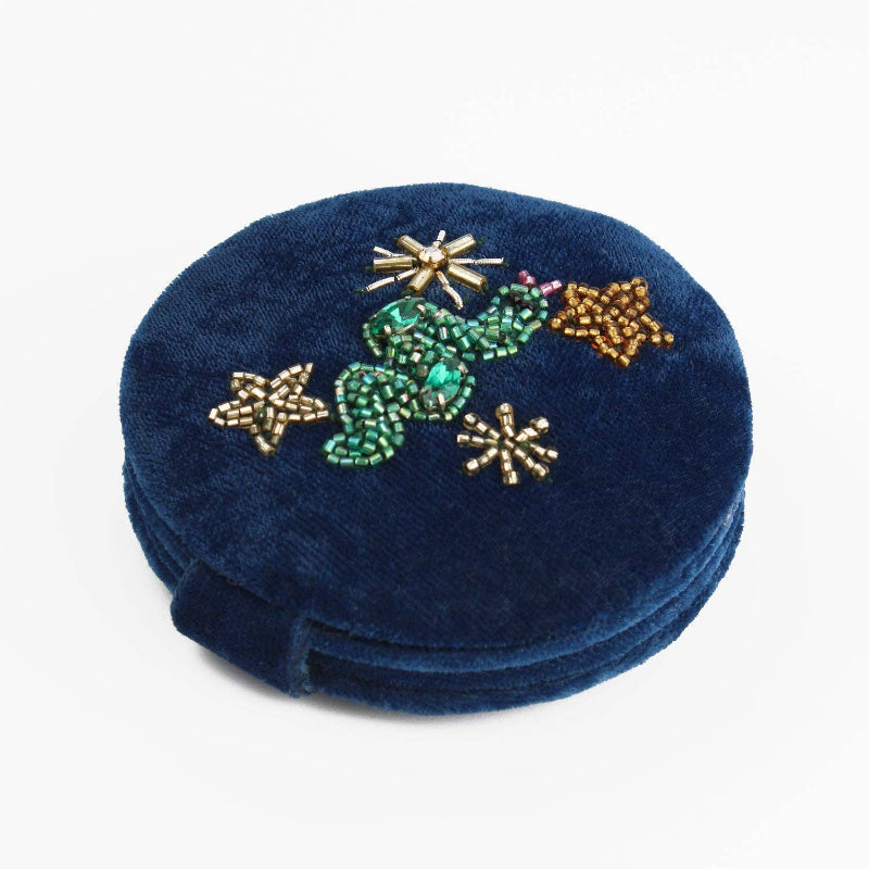 MIROIR COMPACT SERPENT ET CÉLESTE