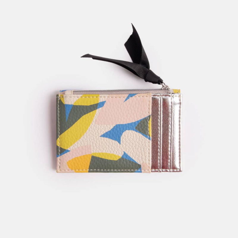 Porte-monnaie porte-cartes Cœurs en confettis