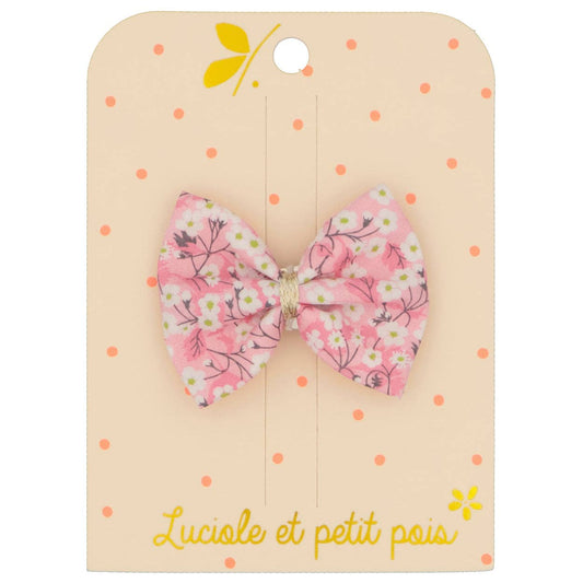 Barrette nœud ruban - Liberty Mitsi orchidée