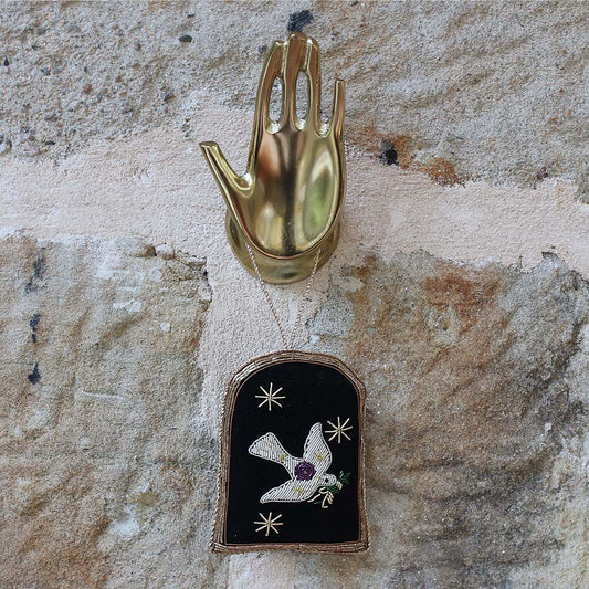 Suspension Cadre brodé