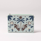 POCHETTE BRODÉE PERLES AVA BLEU ORAGE