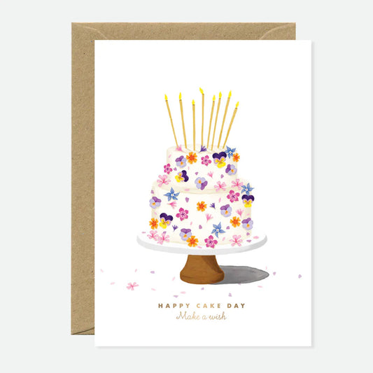 Carte de Voeux - Happy Flower Cake