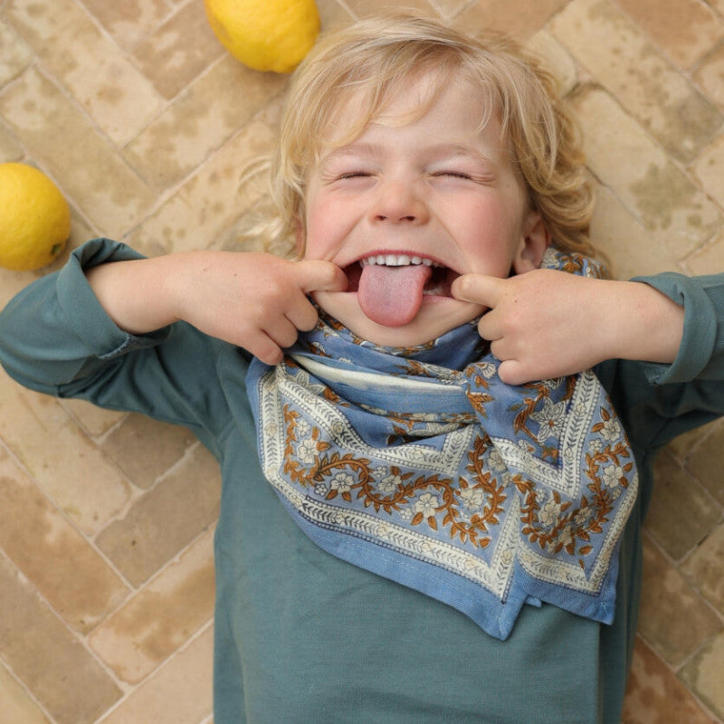 Foulard grand format - Jasmine Bleu Orage