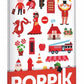 Mini poster La Ville rouge - 21 stickers repositionnables