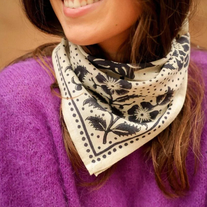 Foulard petit format - Hindi Bandana écru