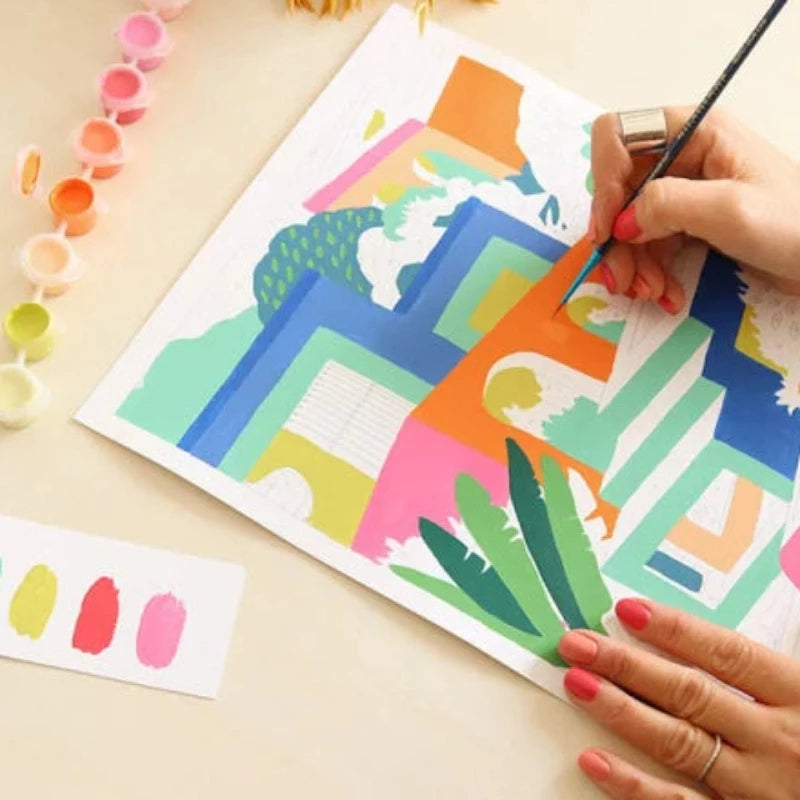 Kit de Peinture au numéro - Maisons colorées