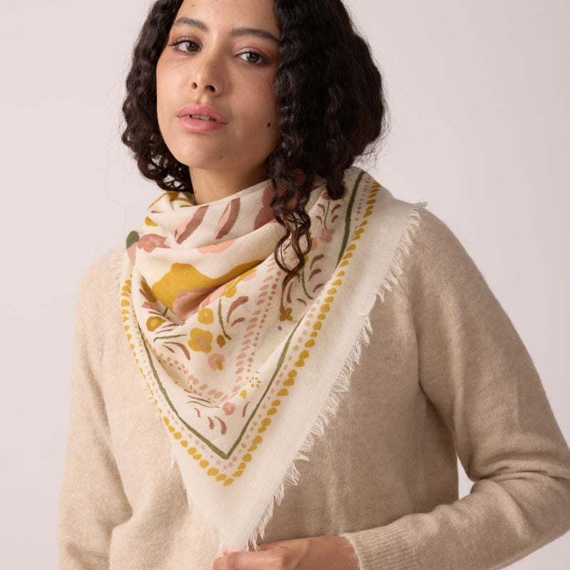 Foulard Laine Balkan Bronze