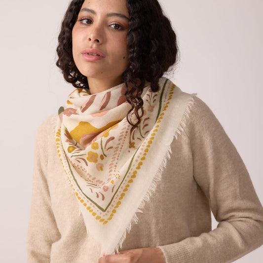 Foulard Laine Balkan Bronze