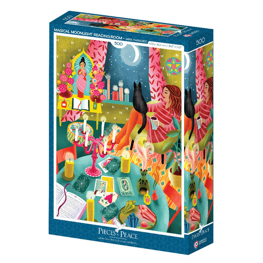 Puzzle 500 Pièces - Magical Moonlight Reading Room