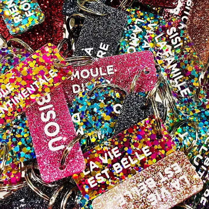 PARTNER IN WINE Porte-clés à paillettes
