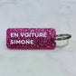 EN VOITURE SIMONE Porte-clés à paillettes