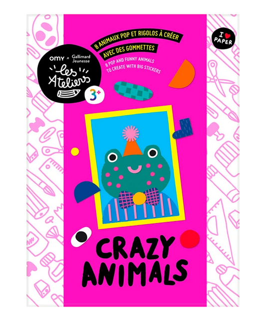 Les Ateliers Omy - Crazy Animals - Activités autocollants