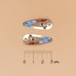 Barrettes mini papillon - Liberty Capel Floret - Rose Buvard