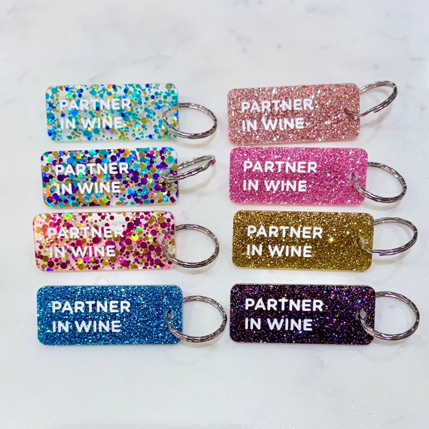 PARTNER IN WINE Porte-clés à paillettes