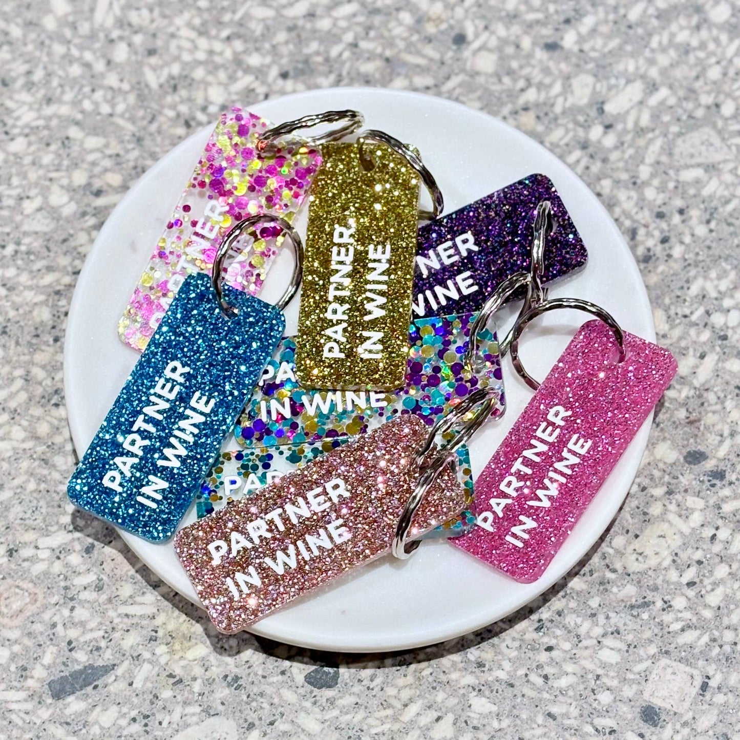 PARTNER IN WINE Porte-clés à paillettes