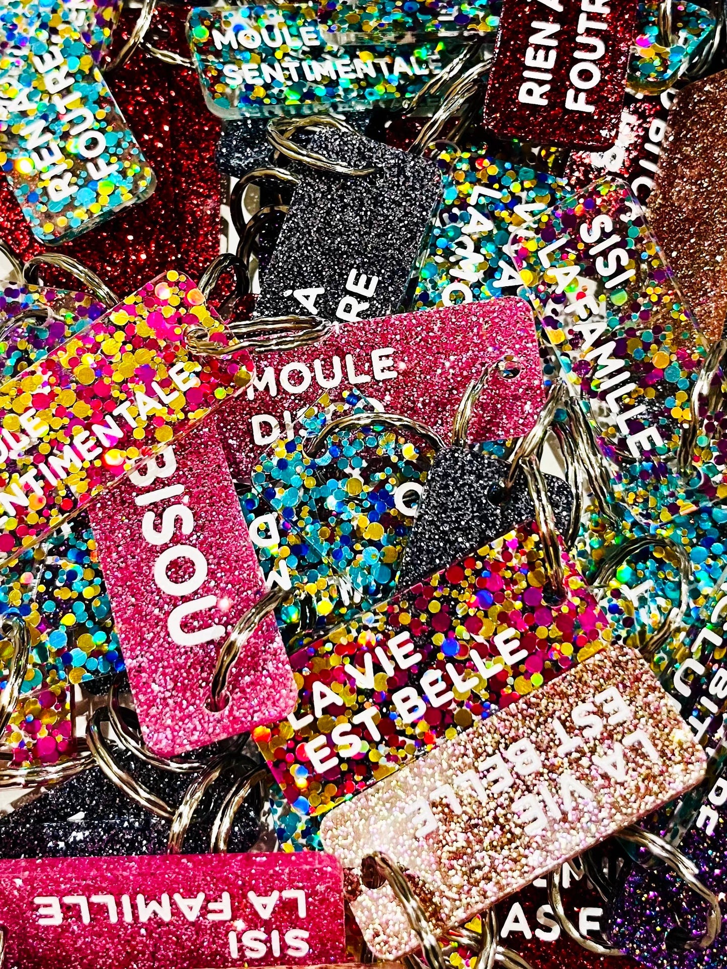 PARTNER IN CRIME Porte-clés à paillettes