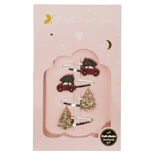 Coffret Xmas Drive - Barrettes Xmas Drive & Sapins or
