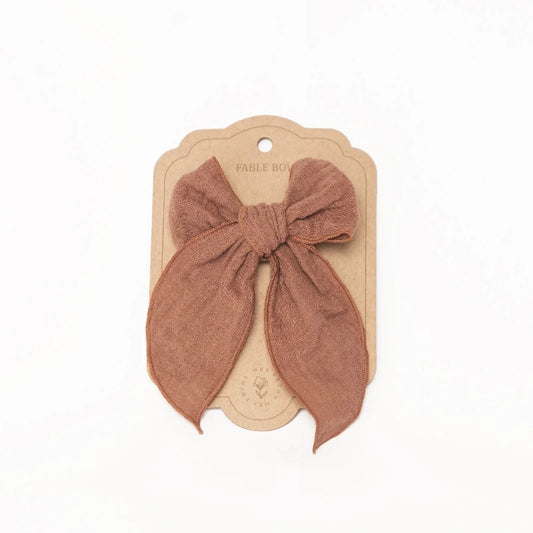 Barrette grand noeud - Fable - Rouille