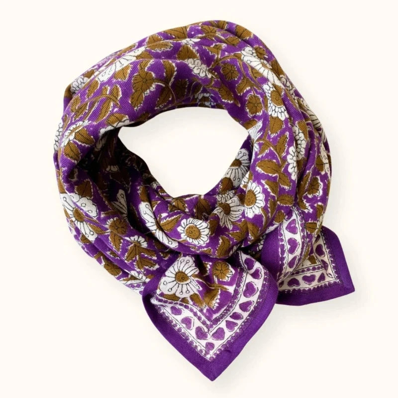 Foulard Latika Coeur Large - Violet