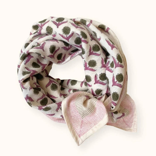 Foulard Latika Lotus Large - Kaki