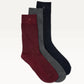 Pack de 3 Chaussettes - New Gaufré marine bordeaux gris