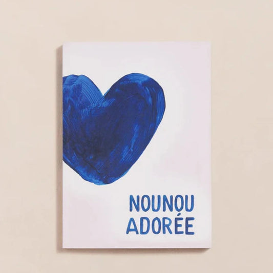 Carnet Nounou Adorée - Coeurs bleus