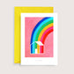 Carte Mini impression d'art Rainbow House