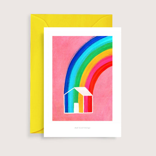 Carte Mini impression d'art Rainbow House