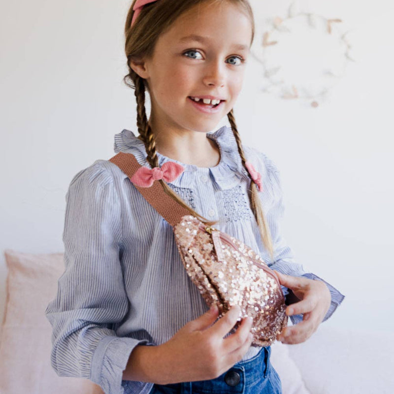 Sac banane - Sequins roses