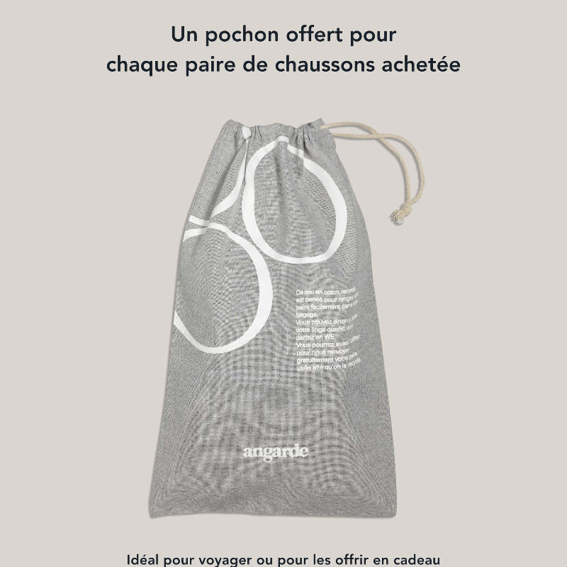 Chausson femme bouclette de laine, blanc camel