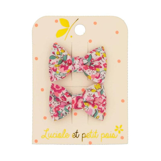 Barrettes mini papillon - Liberty Betsy Emma & Georgina hibiscus