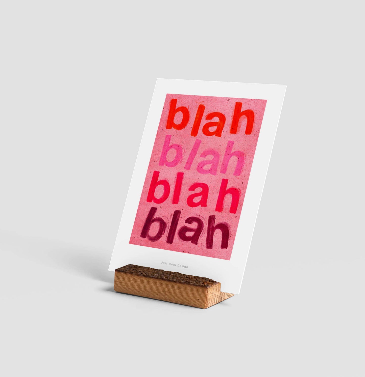 Carte Mini impression d'art Blah Blah Blah