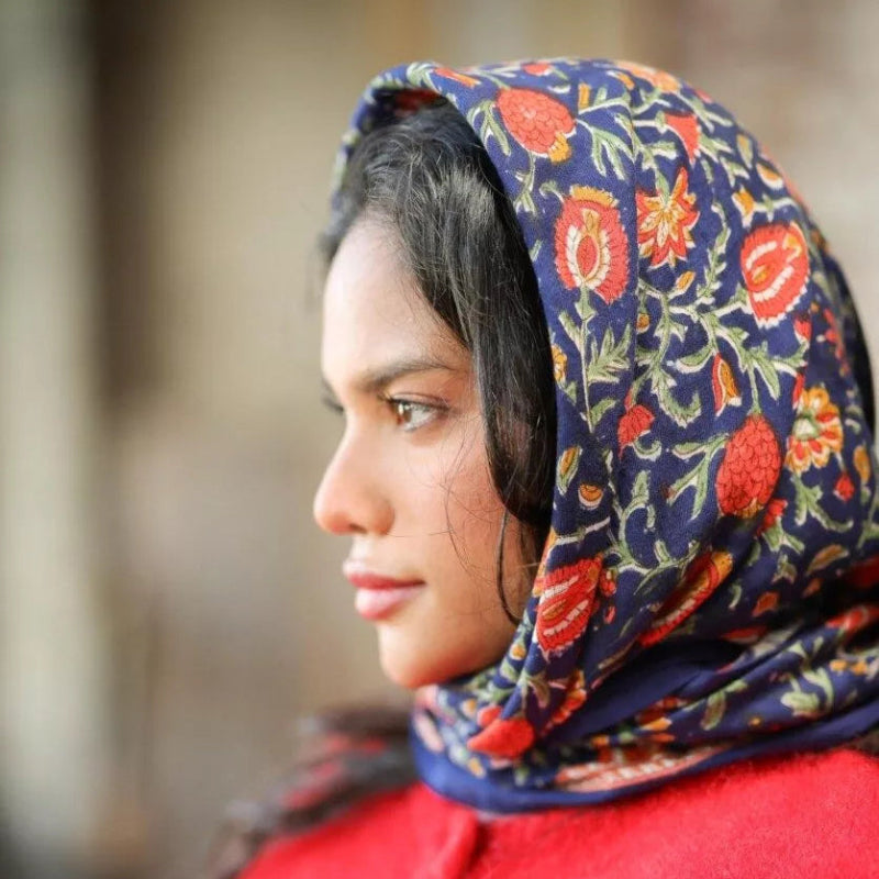 Foulard grand format - Mina Indigo