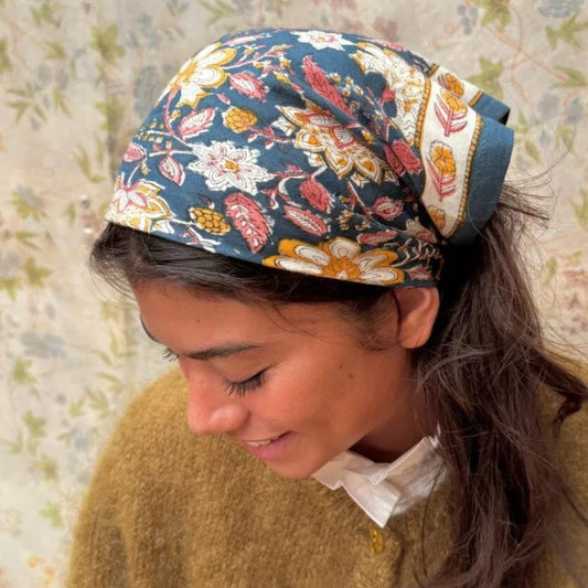 Foulard petit format - Manon Bleu Azur