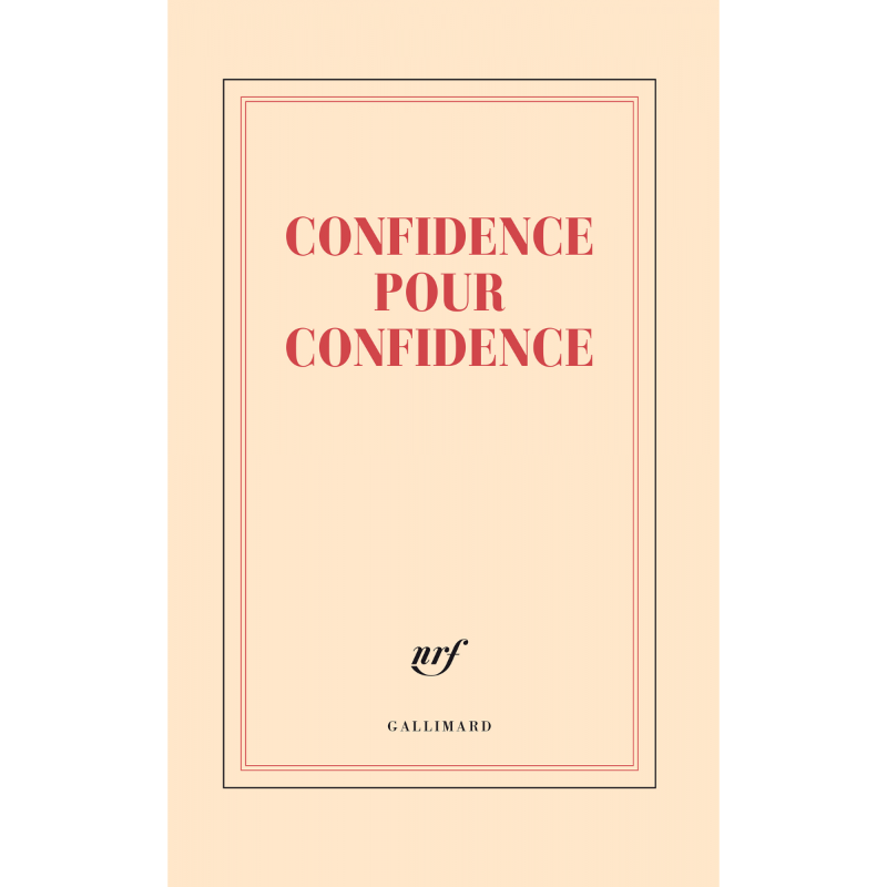 Grand Carnet "Confidence pour Confidence