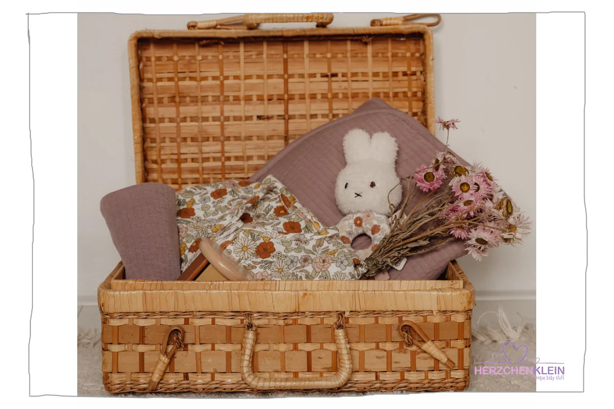 Hochet Miffy en tissu - Vintage Flowers