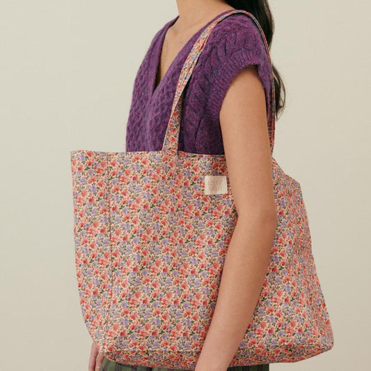 Tote Bag Beverly en coton bio - Blush Floral World