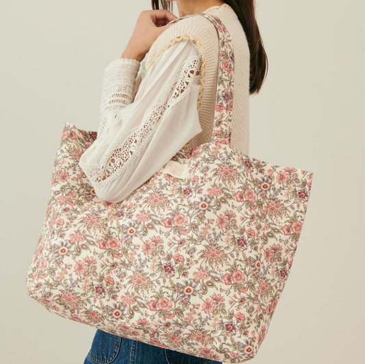 Tote Bag Beverly en coton bio - Ivory Ench Fields