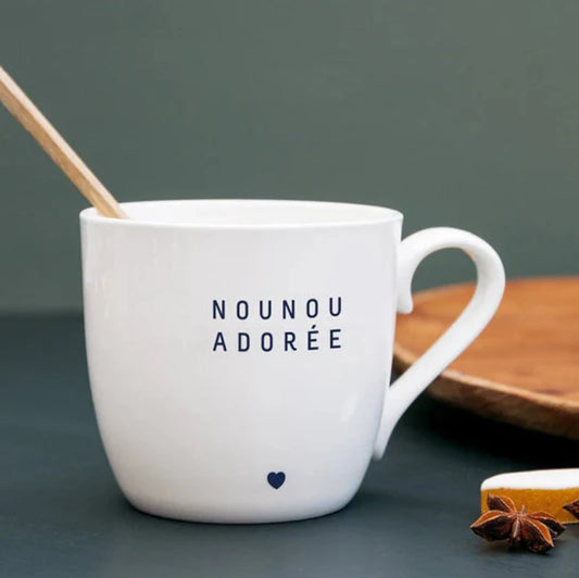 Mug Nounou Adorée en porcelaine fine