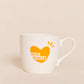 Mug Soleil de ma vie jaune en porcelaine fine