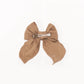 Barrette grand noeud - Fable - Taupe