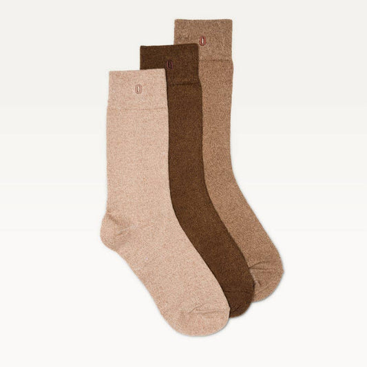 Pack de 3 Chaussettes - Chiné marron