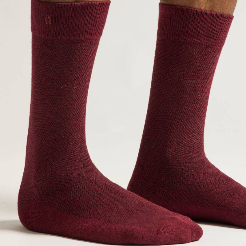 Pack de 3 Chaussettes - New Gaufré marine bordeaux gris