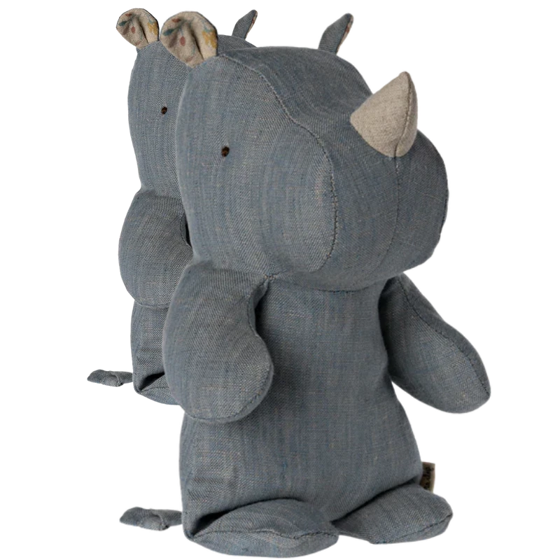 Rhino Small Bleu Sable - Doudou Safari friends