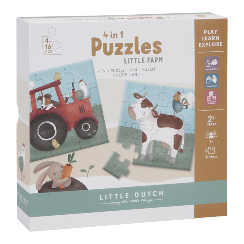 Puzzle 4 en 1 - Little Farm