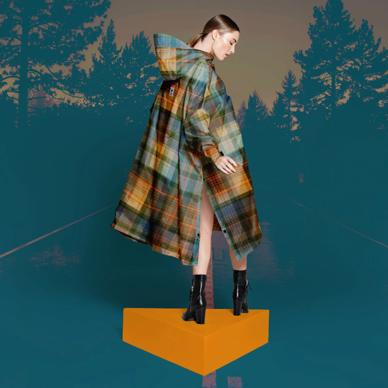 Poncho de pluie imperméable - Tartan