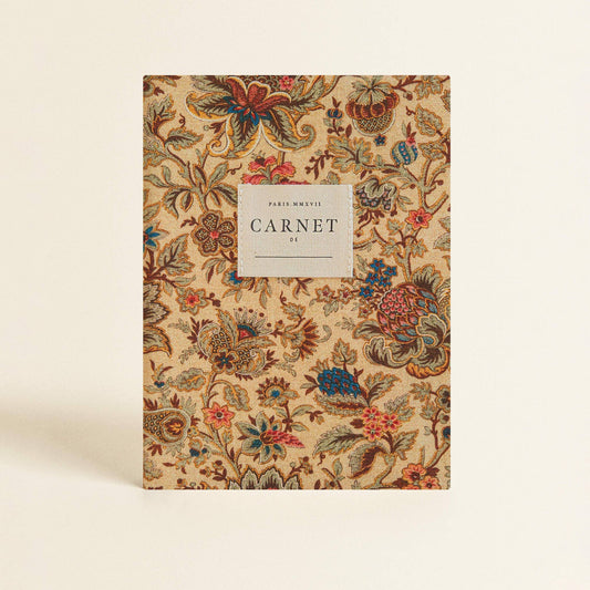 Carnet couverture tissu - Jardin à l'anglaise