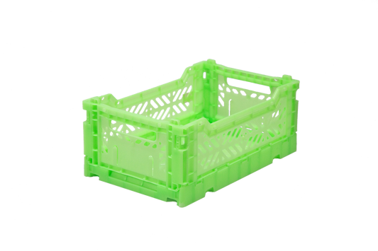 Caisse pliable de rangement - Mini - Vert Fluo