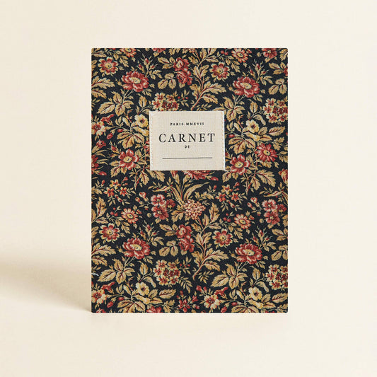 Carnet couverture tissu Floraux - Belle de Nuit
